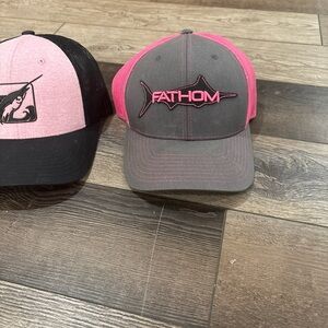 Fathom Pink and Gray Trucker Hat